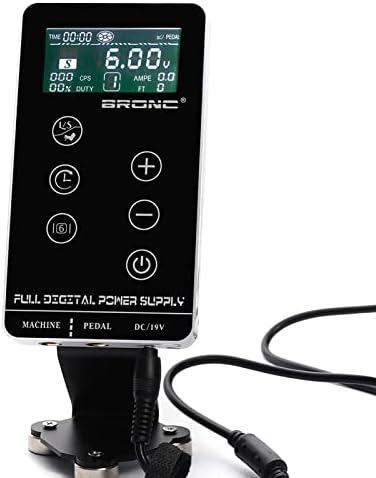BRONC Professional Tattoo Power Supply Touch Screen Digital LCD for Tattoo Machines