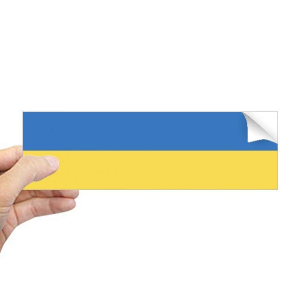 Autocollant rectangulaire Ukraine pour fenêtre aux couleurs vives