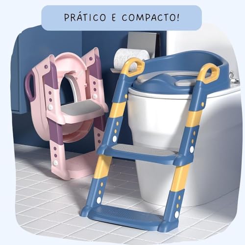 AIEBAO Troninho Redutor Portátil, De 1 a 6 Anos, Antiderrapante, Suporta Até 45 kg, Altura Ajustável