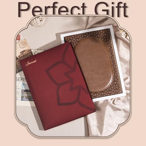 CAGIE Luxury Leather Journal for Women & Men, Brown A5 Hardcover Lined Notebook with Gold Edges, 100 GSM 256 Pages Vintage Writing Diary — view 6