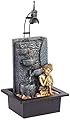 John Timberland Kneeling Buddha Asian Zen Indoor Table-Top Water Fountain with Light LED 17" High Cascading for Table Desk Home Office Bedroom Relaxation