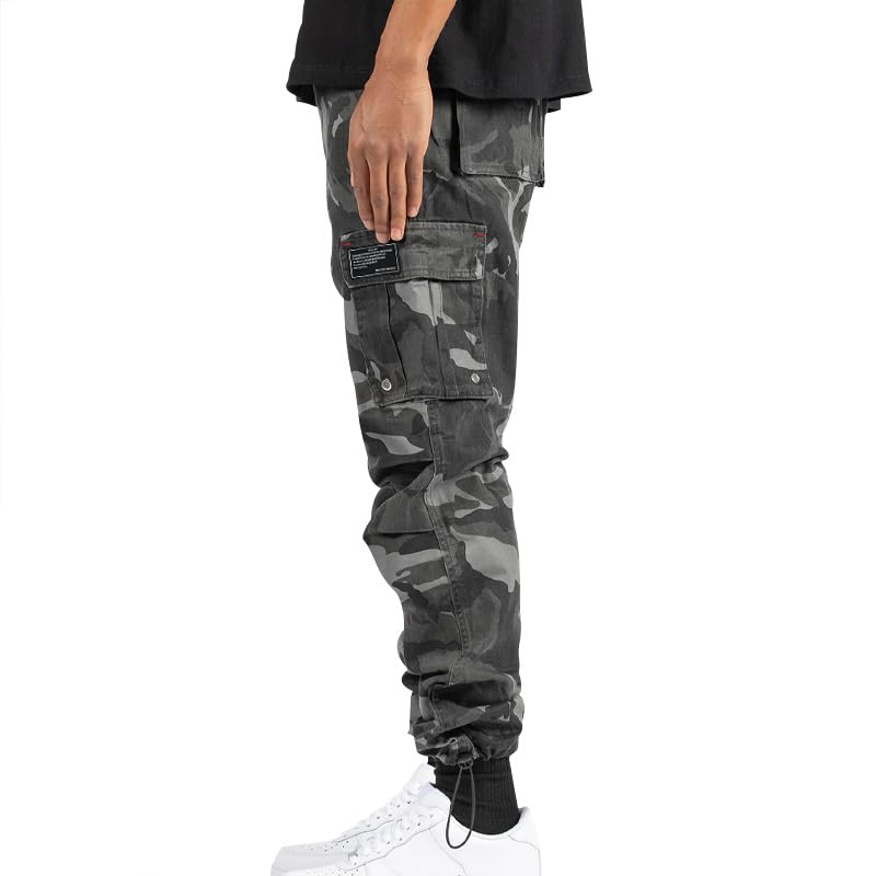 Men's Camo Cargo Tactical Pants Military Camouflage Athletic Sweatpants with Pockets Casual Baggy Joggers Pants2