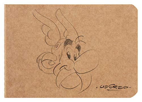 Clairefontaine 812940C - Un Carnet Mots de Passe couverture Kraft motifs 'Astérix Crayonnés Kraft'' 32 Pages pré-imprimées papier ivoire 90g 10,5x7,4 cm, 4 visuels, livraison aléatoire