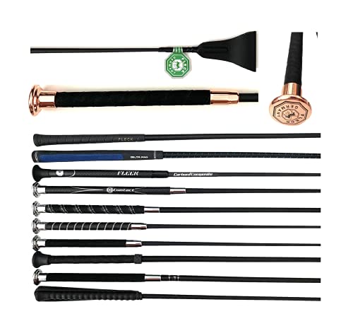 JA Horse Fleck Cravache à saut SilkTouch Premium - 50 cm - Or rose Cover