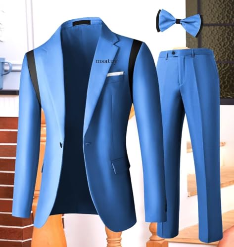 Dusty Rose Men's 2 Pieces Suits Sets Tuxedos Stylish Tuxedos Suit Notched Lapel Tuxedo Man Slim Fit Wedding Suit4