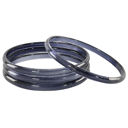 Image of STYOLLO Viral Jelly Plain Transparent Glass Kada Set For Women & Girls | Kanch Kada For Girls | Daily Ethnic Traditional Jewelry | Glossy Classic Fashion Kangan For Wedding, Festive & Parties - Set Of 4