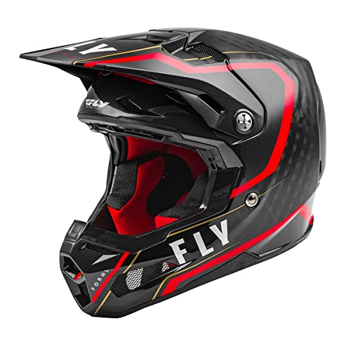 Fly Racing 2022 Adult Formula Carbon Axon Helmet (Black/Red/Khaki, XX-Large)