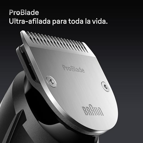 Miniatura 3 de Braun Recortadora de Barba Series 7 BT7545, Gris | Barbero Recargable Resistente al Agua, +12 Accesorios para Barba, 120 Min de Autonomía, 40 Longitudes, Lámina Ultra Afilada