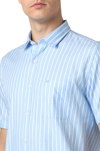 Image of Peter England Men's Casual Premium Summer Half Sleeve Shirt | 100% Cotton