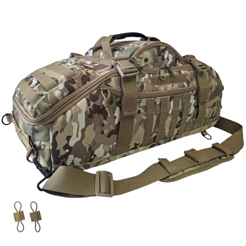 Image of Hannibal Tactical 65L Large Duffle Bag, 3-in-1 Tactical Backpack MOLLE Pack for Sports, Gym, Outdoor