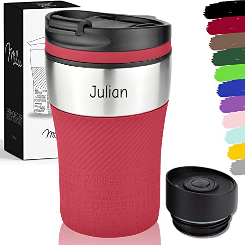 Milu Thermobecher mit Gravur - 210ml - Vatertag Muttertag personalisiert Geschenk mit Namen Ostern...