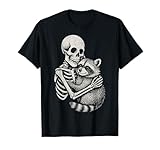 Photo Gallery scheletro vintage che abbraccia procione divertente carino halloween retrò maglietta Photo Gallery scheletro vintage che abbraccia procione divertente carino halloween retrò maglietta