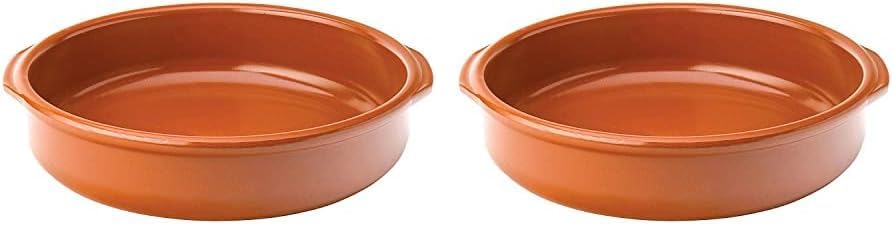 REGAS Clay Round Dish Spanish Mud Plate (17cm) (Pack of 2)