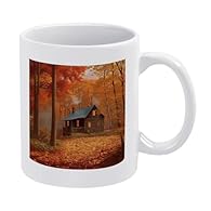 - Material: The Autumn Woods Cabin ceramic mug is crafted from ceramic, featuring a smooth surface that won’t easily scratch and ensures a pure taste for your beverages, suitable for daily use. - Dimension: The Autumn Woods Cabin Coffee Cup measures ...