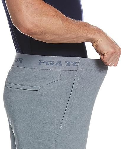 Image of PGA TOUR Men's Exposed Elastic Waistband Dobby Golf Short