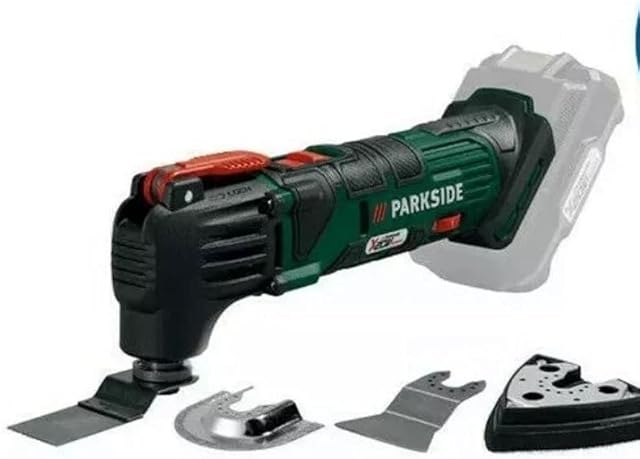 Parkside Cordless PAMFW 20-LI A1 20v Multi-Purpose Tool Bare Unit & Accessories