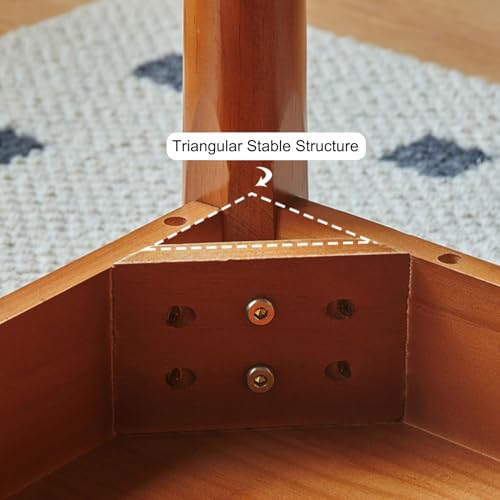 ZIGTUEI End of Bed Bench, Bedroom Wood Bench, Dining Bench, Entryway Bench, Farmhouse Bench, Shoe Changing Bench, Indoor Bench, for Dining Room, Living Room(Light Brown,100cm/39.4in) - Thumbnail 5