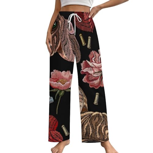 Pantalon de pyjama femme bas de pyjama vêtement pantalon de nuit imprimé S