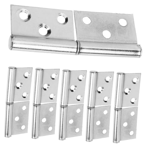 ETHZZLE 6pcs Detachable Flag Hinges for Doors Heavy-Duty Lift for Various Open Directions Outdoor Hinges Quick Installation Maintenance