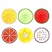 Comfysail Karambole pomarańczowy zielony pomarańczowy cytrynowy arbuz pitaya okrągły brylantowy silikonowy plasterek owoców podkładki na napoje/rzeźba zastawa stołowa podkładka/podkładka pod filiżankę/podkładka (podkładka na owoce 6 szt.)