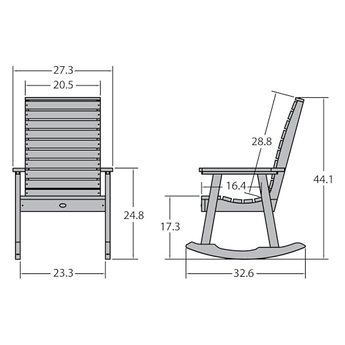 highwood Weatherly Rocking Chair, Black - Thumbnail 3