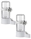 Fonyiunce Lot de 2 distributeurs d'eau pour oiseaux 140 ml, facile à installer et à nettoyer, anti-fuites, pour oiseaux automatique pour cage pour perruche canari Calopsitta Fringuello