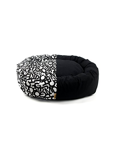 ThePetLover TPL130001 Donut pour Chien abécédaire, M, Noir