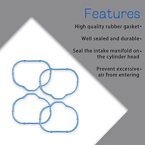 Intake Manifold Gaskets Lower & Upper Gasket Plenum Set, Intake Manifold Rubber Sealing Gasket Compatible With Dodge Chrysler Jeep, Replaces# 5184562Ac 5184331Ac #TOP2