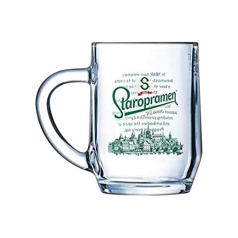 Official Staropramen Half Pint Beer Glass / Tankard, 473 milliliters Cover