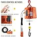 1100LBS Electric Hoist Winch, 1500W Portable Pure Copp Power Winch Crane, 110V/120V, Manual/Wired/Wireless Remote Control, Overload Protection, Protection 25ft Lifting Height for Garage, Factory