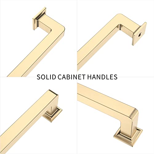 9Build 5 Inch 10 Pack Brushed Brass Cabinet Pulls Kitchen Cabinet Handles Kitchen Cabinet Hardware Kitchen Handles For Cabinets Cupboard Handles Gold Pulls For Cabinets #TOP6