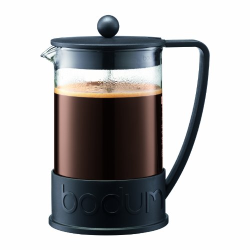 Comparison: Large French Press 4 Bodum 51oz Brazil French Press Coffee Maker, High-Heat Borosilicate Glass, Black - Made in Portugal