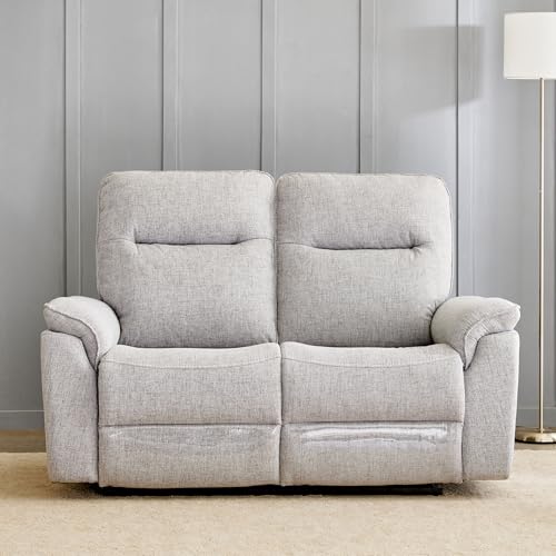 Image of Home Centre | Artise Fabric 2-Seater Recliner | Recliner Sofa for Living Room | Solid Wood | Grey | 1 Year Warranty