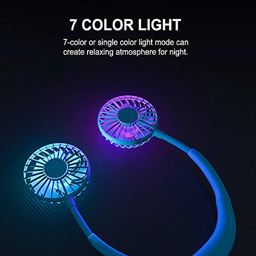 Andoer Ventilador de resfriamento portátil pendurado no pescoço Ventiladores preguiçosos com fita pa