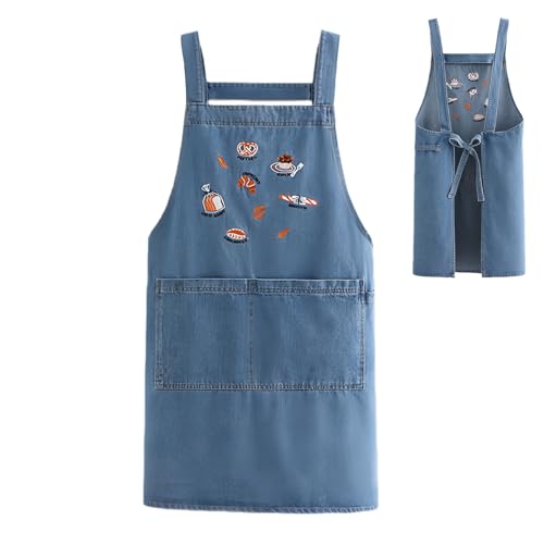Tablier en jean de cuisine et barbecue pour cuisiniers