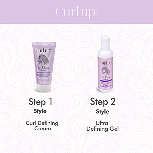Image of Curl Up Curl Styling Combo with Curl Defining Cream & Ultra Defining Gel | For Dry Frizzy, Wavy and Curly Hair | Sulphate Paraben And Silicone Free | Travel Size - Combo of 2 - (50g + 50ml each)