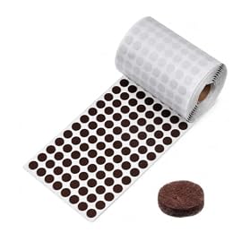 1000Pcs Felt Pads for Coaster Feet Cork Dots 3/8" Self Adhesive Felt Pads for Cabinet Bumpers Felt-Furniture Pad Feet for Chair Legs Round Felt-Hardwood Floor Protectors for Kitchen, Brown