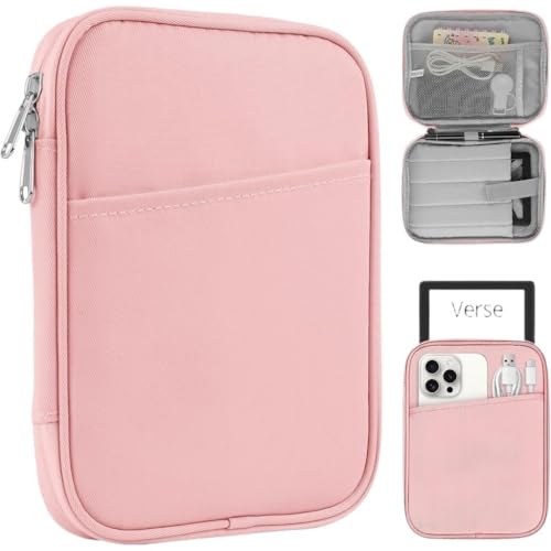 Funda portátil for Tableta Huawei MatePad Mini de 8,8 Pulgadas (2025), Impermeable, de Lona, ​​con asa.(Pink)