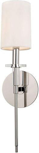 Hudson Valley Lighting 8511-PN Amherst - Aplique de pared con 1 luz, color acabado níquel pulido