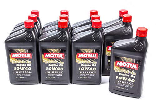 - Break-in | 10w40 Conventional Oil | High Zinc Formula | 1 Qt Bottle | Set Of 12 | Engine Lubricant