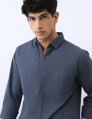 Image of Urbano Fashion Men's Cotton Full Sleeve Regular Fit Casual Solid Shirt