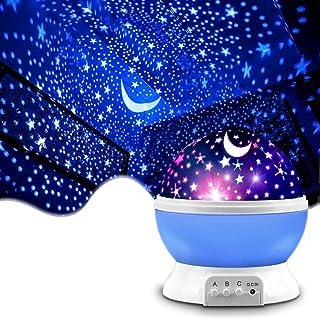 AutokraftZ Star Master 360° Rotating Moon Night Light Projector - Films, Multicolor LED, USB Rechargeable, Touch Control, Adjustable Brightness - Unique Starry Night Lamp for Kids Room, Home Decor
