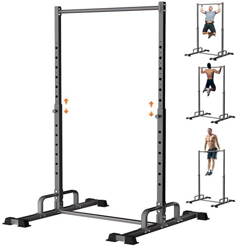 HWOOUSA Pull Up Station, Adjustable Pull Up Bar Free Standing Power Racks, Multifunctional Heavy Duty Steel Pull Up Tower, For 2×2