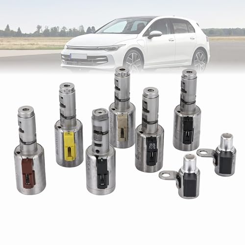 TEWOLISES TF-60SN 09G 6-speed Trans solenoid set 8PCS For Audi TT 03-06 1.8L For Volkswagen Beatles 03-10 1.8L 1.9L 2.0L 2.5L 6-speed Transmission solenoid kit For Volkswagen Golf 07-11 2.0L