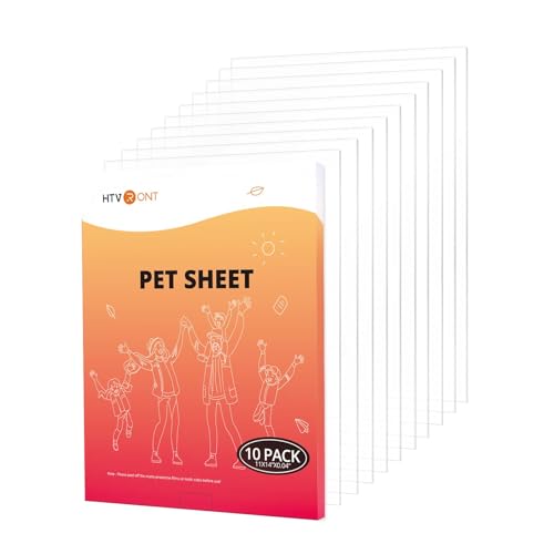 HTVRONT Clear Plastic Sheet 10 Pack - 11x14 x 0.04" PET Plastic Sheet