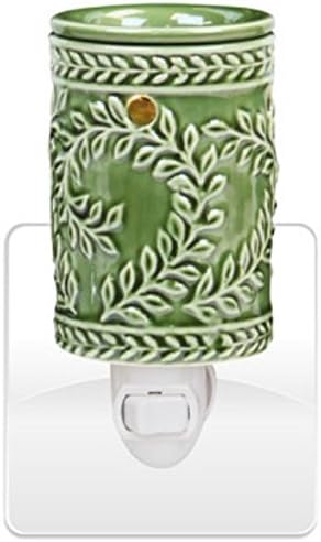 New Electric Green Ivy Plug-In Tart, Oil, Wax, & Candle Warmer + 2 Free Replacement Bulbs