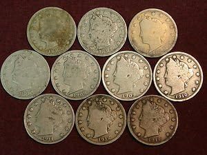 USA Liberty V Nickels Coin - Full Date Nice Condition