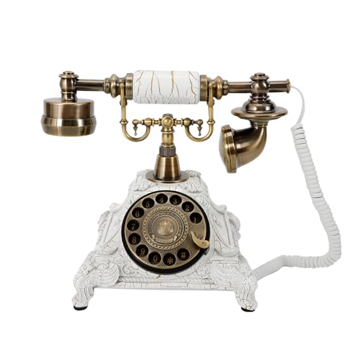 Teléfono antiguo giratorio vintage de escritorio estilo retro
