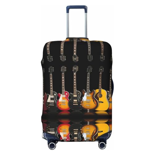 Electric Guitar Print Luggage Suitcase Cover Protector Luggage Washable Covers With Concealed Zipper
