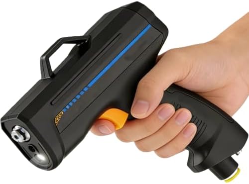 Anti-Static Air Blowing Gun with Ion Balancer & Dust Detection Light - Effective Static Eliminator for Electronic Assembly, Labs & Film Packaging (Option A)